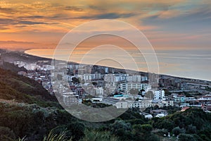 A village in algeria overlooking the sea. Jijel, algeria, Algeria, A small town in the state of Jijel, overlooking the Mediterrane