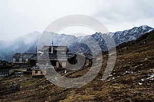 Village Along the Everest Base Camp Trek in the Nepalese Himalayas