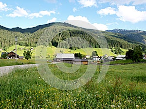 Village by Alps