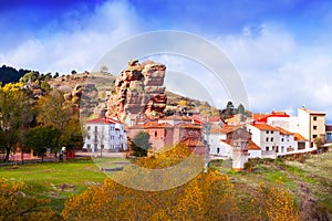 Village at Alto Tajo in autumn