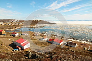 Village of Apex near Iqaluit in Nunavut, Canada photo