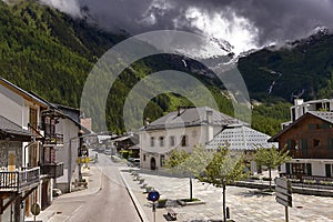 Village of Argentiere in France