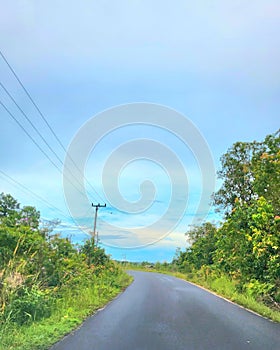 Village atmosphere in the morning