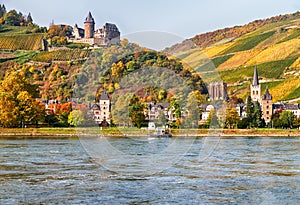 Village Bacharach in autumn