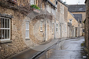 Village backstreet in Fairford, Gloucestershire photo