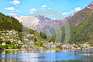 Village Balestrand on Sognefjord