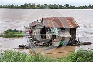 village on the banks of the Mekong
