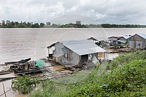 village on the banks of the Mekong