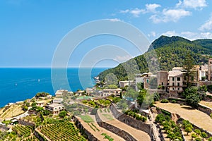 Village of Banyalbufar on balearic island of Mallorca