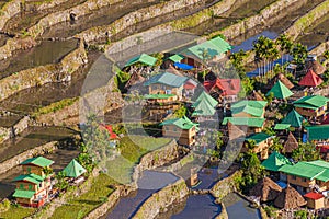 Village in Batad rice terraces, Luzon island, Philippin