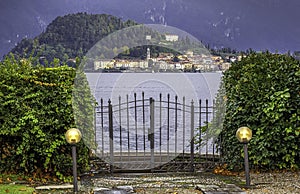 The Village of Bellagio across lake Como