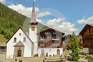 The village of Biel on canton Wallis in Switzerland photo