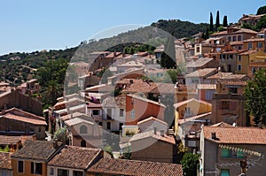 The village of Bormes-les-Mimosas on the Cote d'Azur
