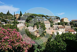 The village of Bormes-les-Mimosas on the Cote d'Azur