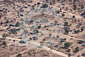 Village Botswana, aerial view