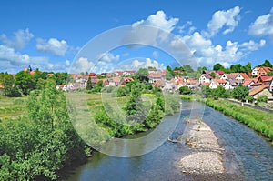 Breitungen,Werra River,thuringian Forest,Germany photo