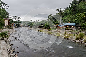 The village of Bukit Lawang in Sumatra, Indonesia