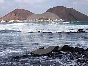 The village of Calhau in Sao Vicente, one of the Cape Verde islands