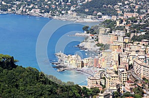 Village of Camogli along the Golfo Paradiso, Italy photo