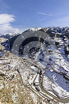 Village of Canillo view from observation deck, in Roc Del Quer. Andorra. photo