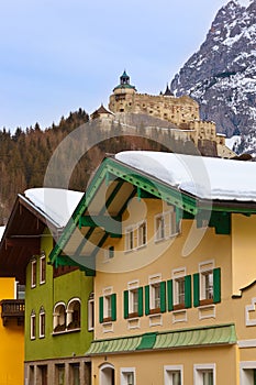 Village and castle Werfen near Salzburg Austria photo
