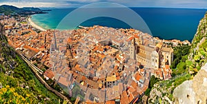 Village Cefalu from above
