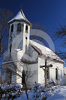 Village church in ruins, Romania