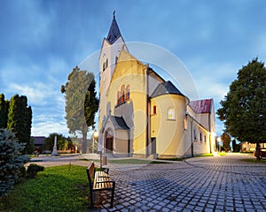 Village church in Slovakia, Cifer