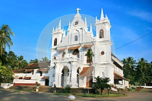 Village Church in sunset , India