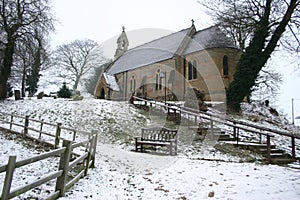 A Village Church In Winter