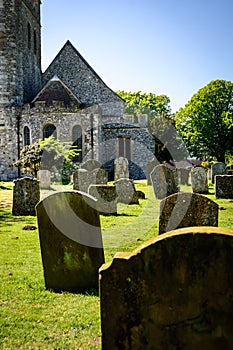Village church, Wye, Kent, England - cemetery