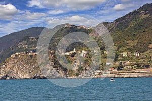 Village on the Cinque Terre Coastline, Italy, Italian Riviera