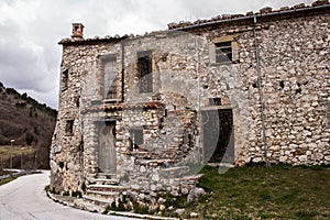 The village of Civita Superiore in Bojano, built in the 11th century by the Normans