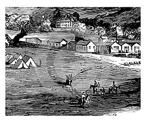 Village of Clarksburg vintage illustration