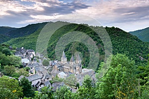 The village of Conques Averyron France