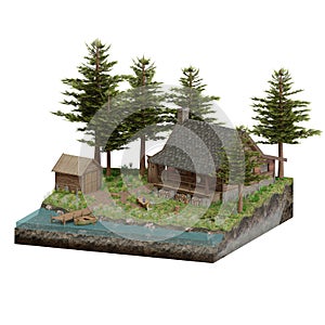 village diorama