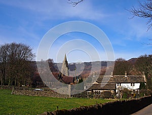 The village of Edale in the Peak District, England