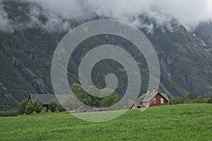 The village of Eidfjord in Norway is a major cruise ship port of call. It is situated at the end of the Eid Fjord, an inner branch