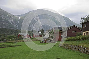 The village of Eidfjord in Norway is a major cruise ship port of call. It is situated at the end of the Eid Fjord, an inner branch