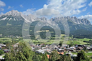 Ellmau and Kaisergebirge Mountains,Tirol,Austria photo