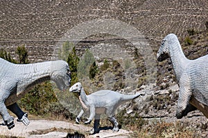 Dinosaur family in the Spanish municipality of Enciso photo