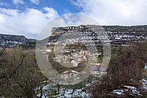 Village Escalada of the province of Burgos a winter day photo