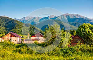 Village in Fagaras mountains of Romania
