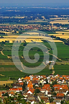 Village in fields