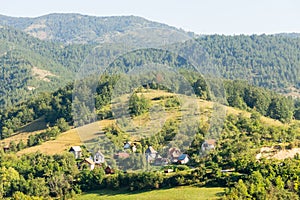The village at the foot of the Serbian mountains