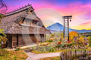 Village and Fuji