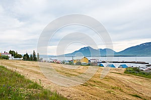 Village of Hrisey in Eyjafjordur in Iceland