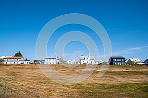 Village of Hrisey in Eyjafjordur in Iceland