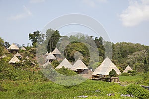 Village of indigenous people, central America