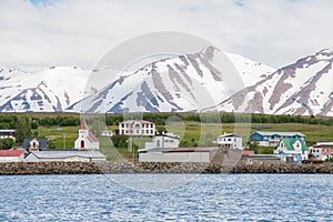 The village on island of Hrisey in Iceland